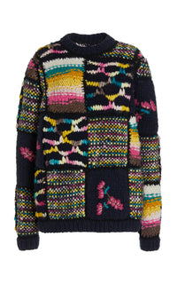 Lawrence Patchwork Sweater in Welfat Cashmere