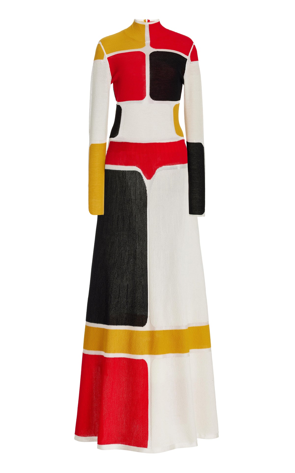 Aldor Colorblock Dress in Cashmere Wool