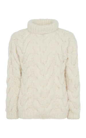 Ray Sweater in Ivory Welfat Cashmere