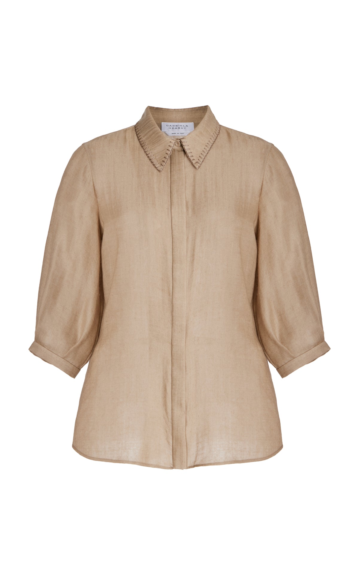 Hadley Wool-Cashmere Voile Shirt