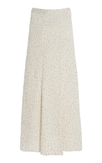 Floris Beaded Knit Skirt in Silk