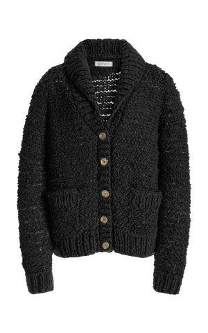 Moses Collared Knit Wool Cardigan