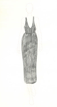 Girard Dress in Shirred Leather