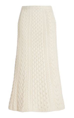 Callum Skirt in Ivory Cashmere