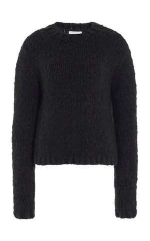 Dalton Sweater in Black Welfat Cashmere