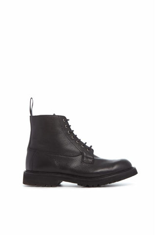 Camilla Derby Boot in Black Leather