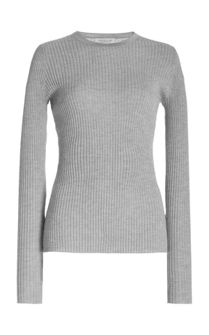 Browning Knit in Heather Grey Silk Cashmere