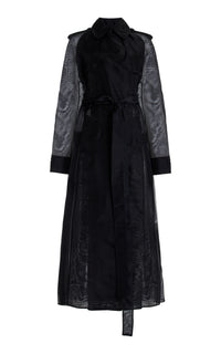 Eithne Belted Silk Trench Coat