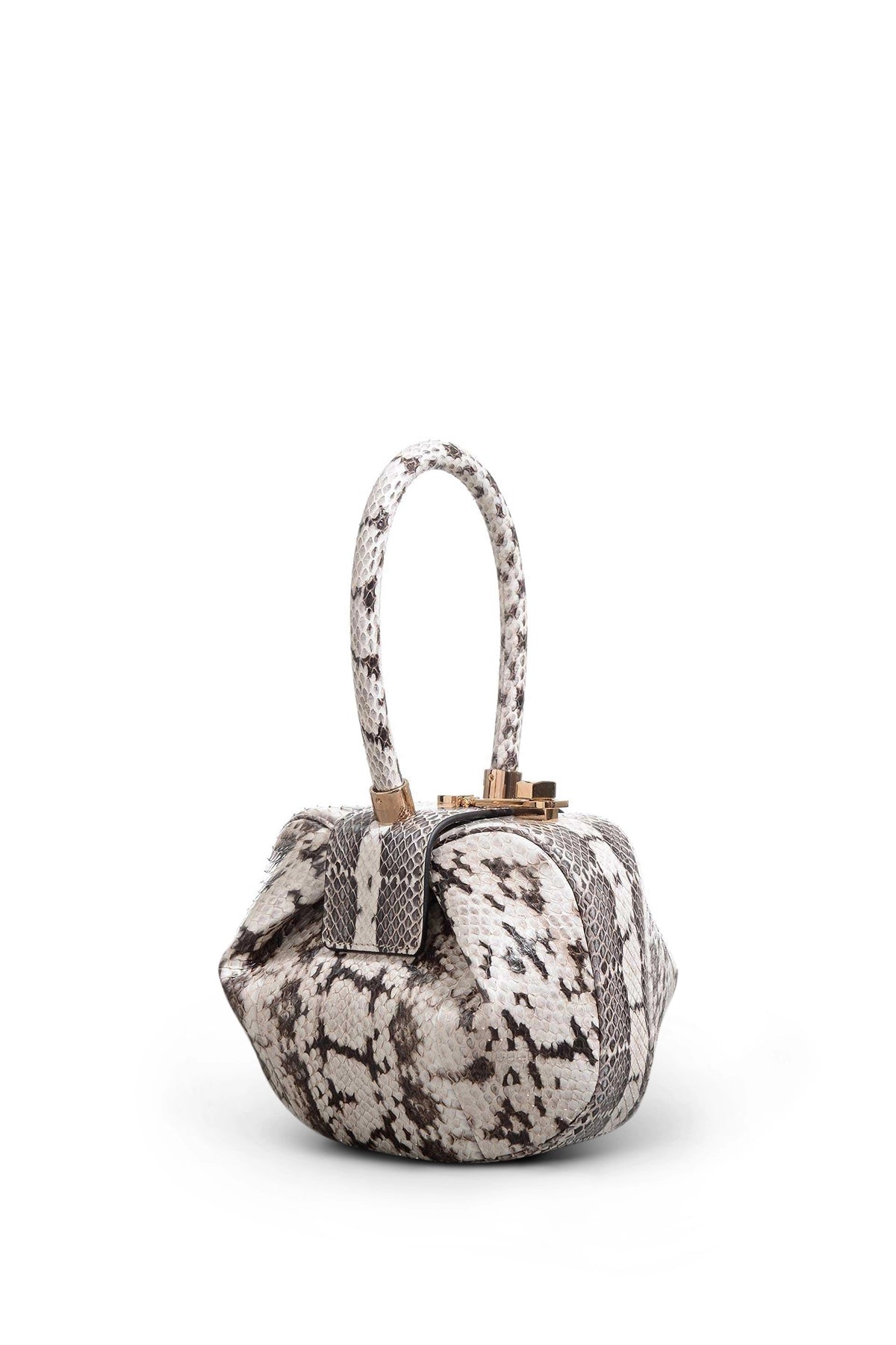 White sales snakeskin handbag