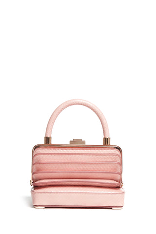 Small Diana Bag in Pink Snakeskin