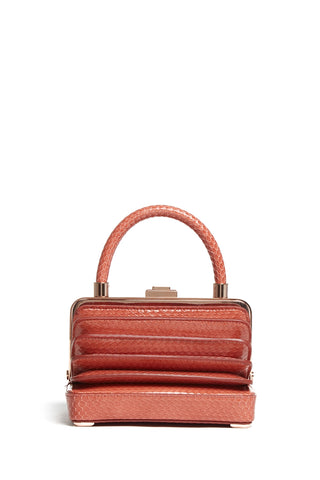Small Diana Bag in Red Clay Snakeskin