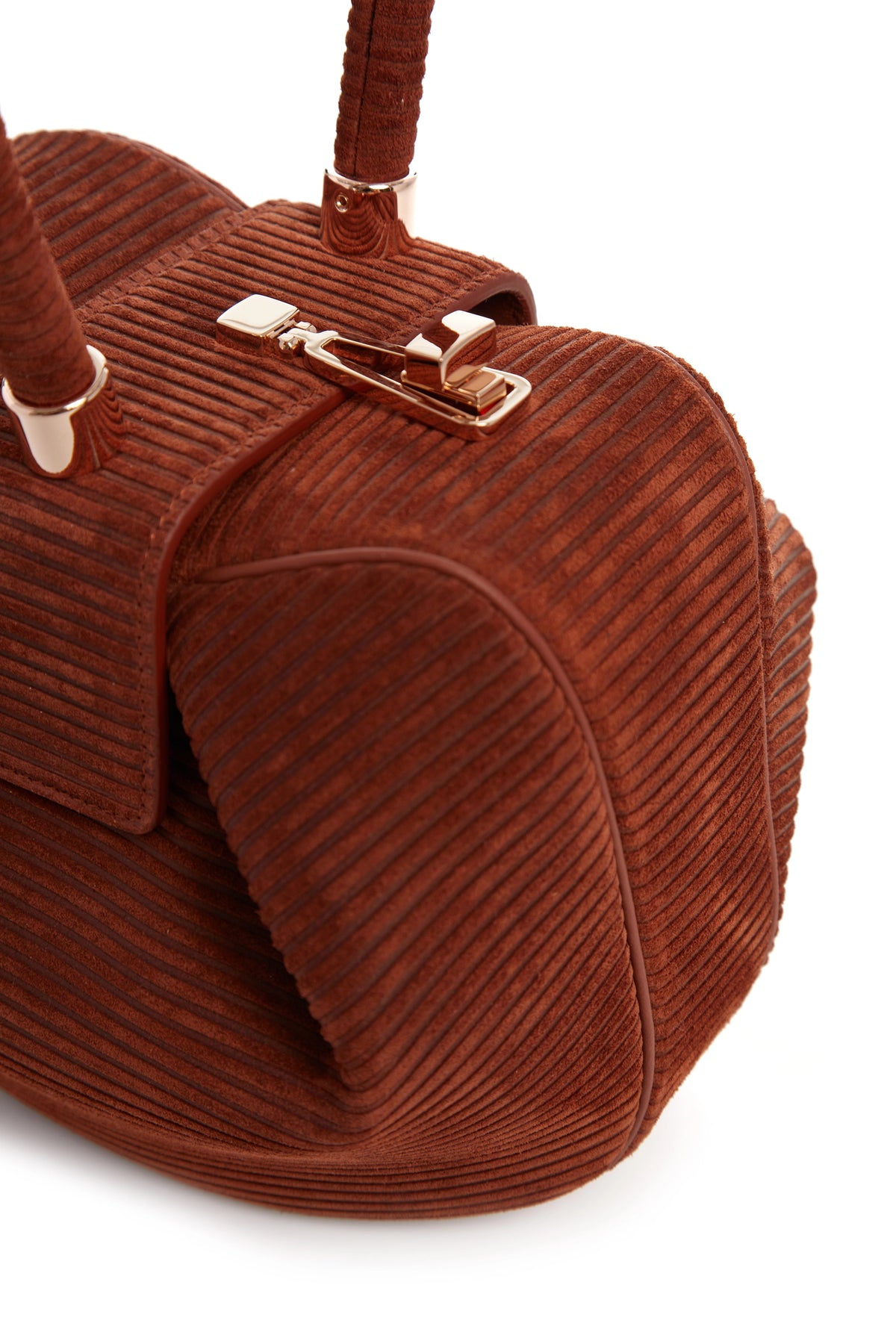 Nina Bag in Chocolate Corded Suede