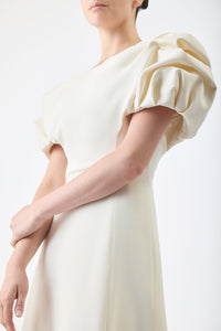 Gwyneth Dress in Silk Wool Cady