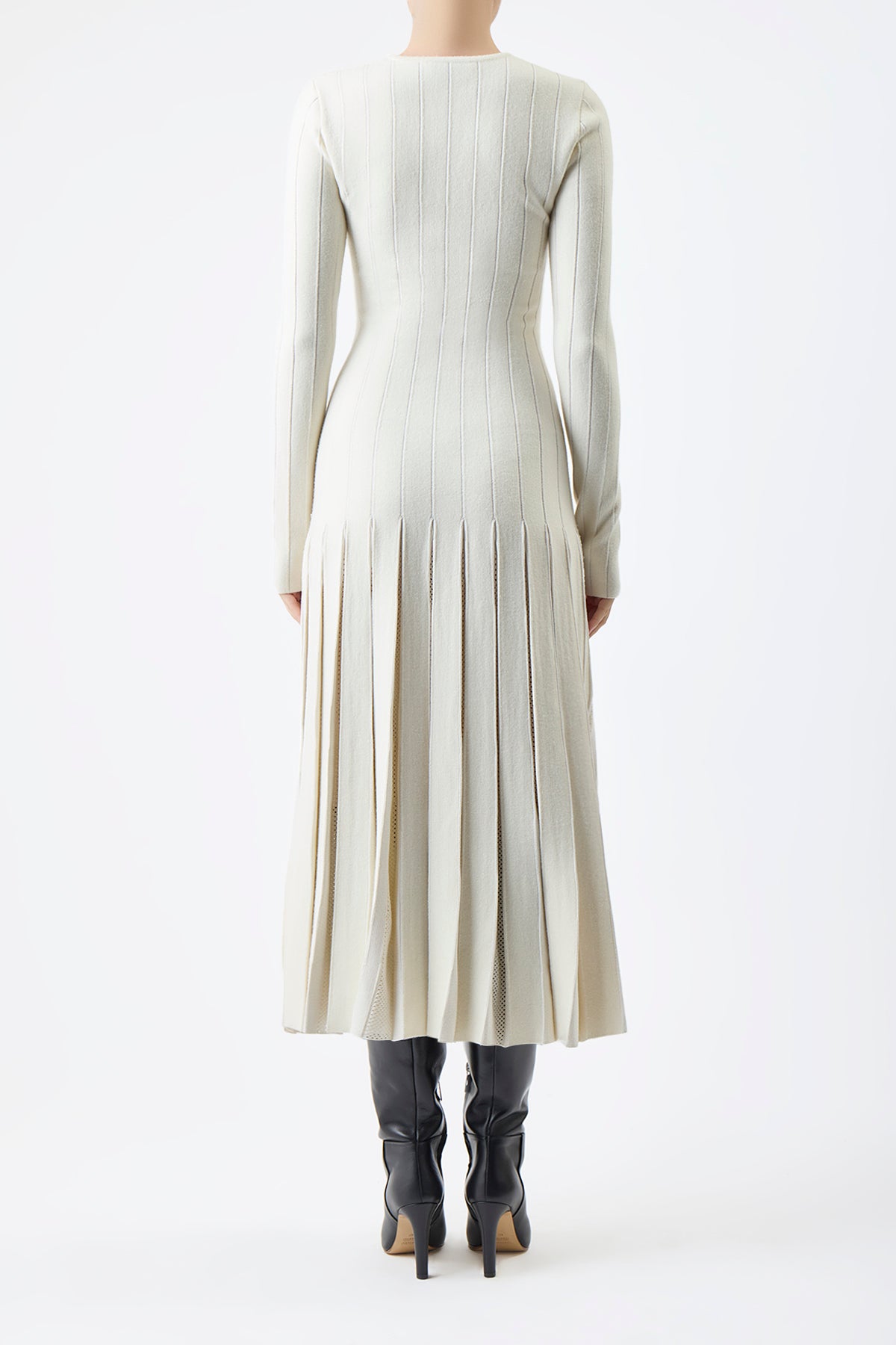 Walsh Pleated Dress in Wool