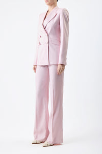 Stephanie Blazer in Silk Wool with Linen