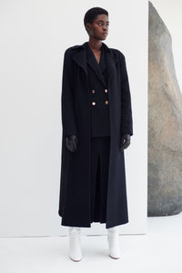 Lachlan Trench Coat in Double-Face Recycled Cashmere