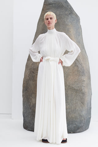 Cedric Turtleneck Dress in Silk Georgette Twill