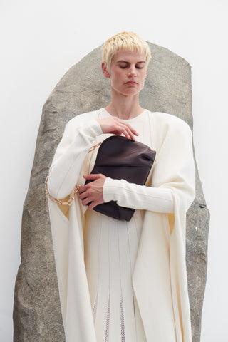 Eoin Poncho in Ivory Wool