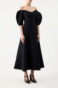 Buisier Dress in Wool Silk
