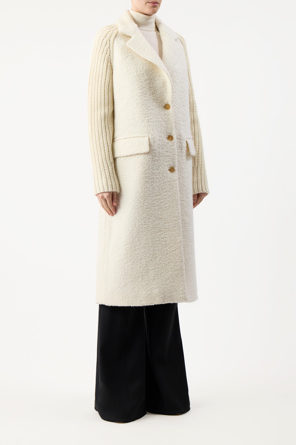 Charles Coat in Cashmere Boucle