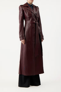 Fontana Trench Coat in Leather