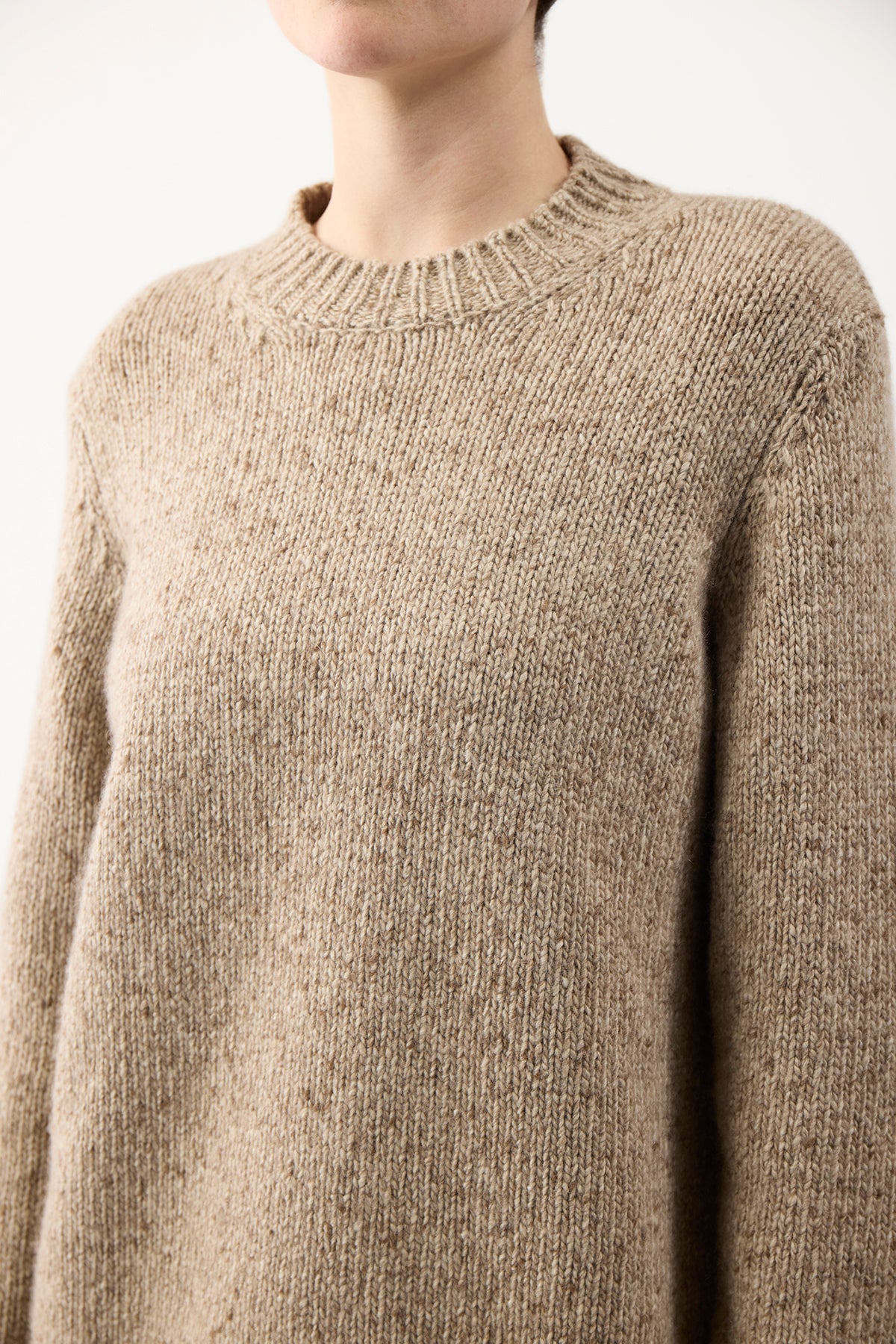 Alfie Crewneck in Aran Cashmere