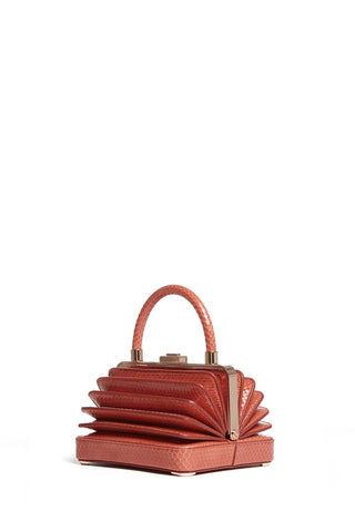 Small Diana Bag in Red Clay Snakeskin