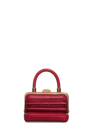 Small Diana Bag in Red Snakeskin