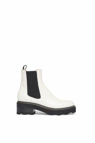 Jil Chelsea Boot in Cream Leather