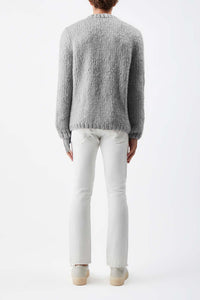 Lawrence Knit Sweater in Heather Grey Welfat Cashmere