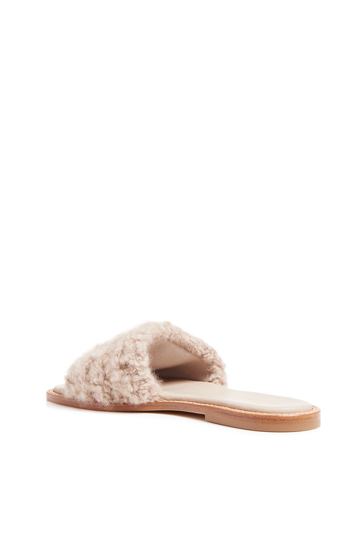 Ballast Slide in Oatmeal Leather & Cashmere