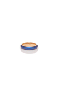 Vitreous Enamel and 18kt Gold Ring