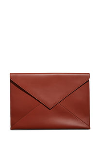 Large Envelope in Cognac Leather