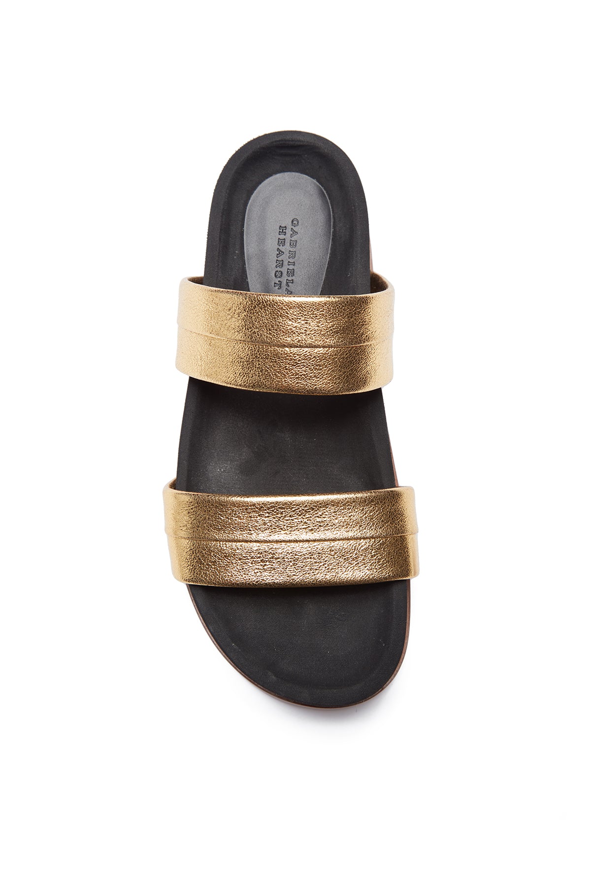 Striker Platform Sandal in Gold Leather