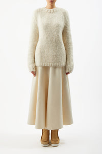 Lawrence Sweater in Ivory Welfat Cashmere