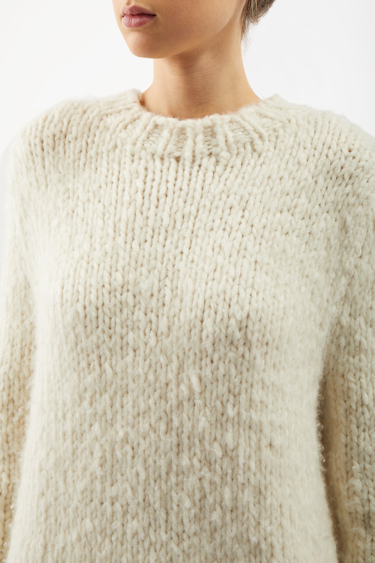 Lawrence Sweater in Ivory Welfat Cashmere