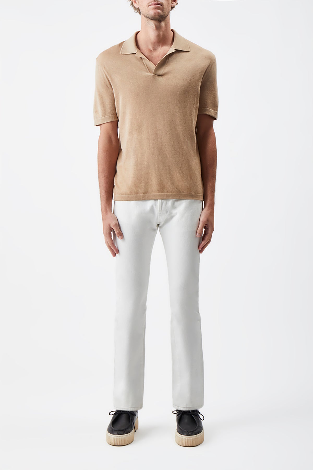 Stendhal Short Sleeve Polo in Cashmere