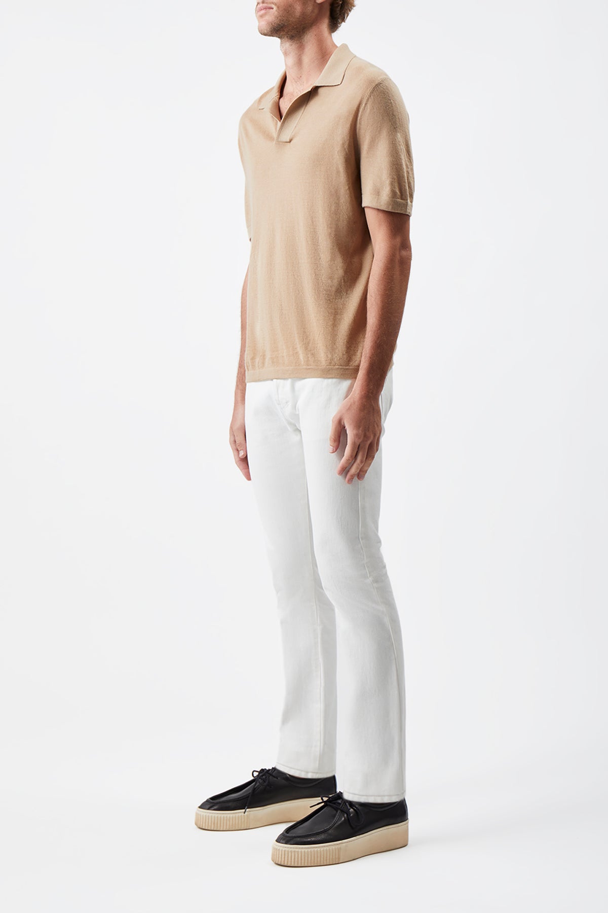 Stendhal Short Sleeve Polo in Cashmere
