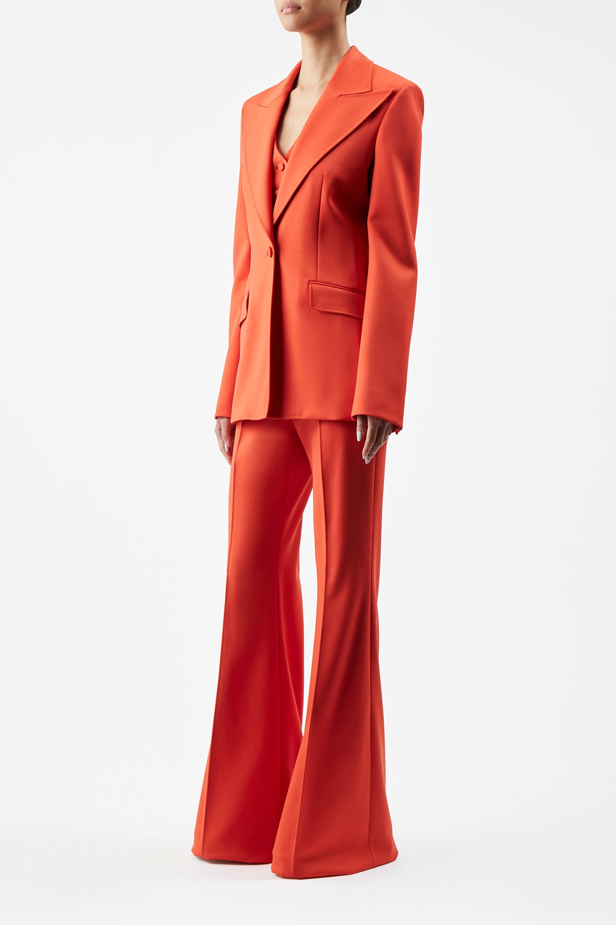 Leiva Blazer in Tonic Orange Sportswear Wool