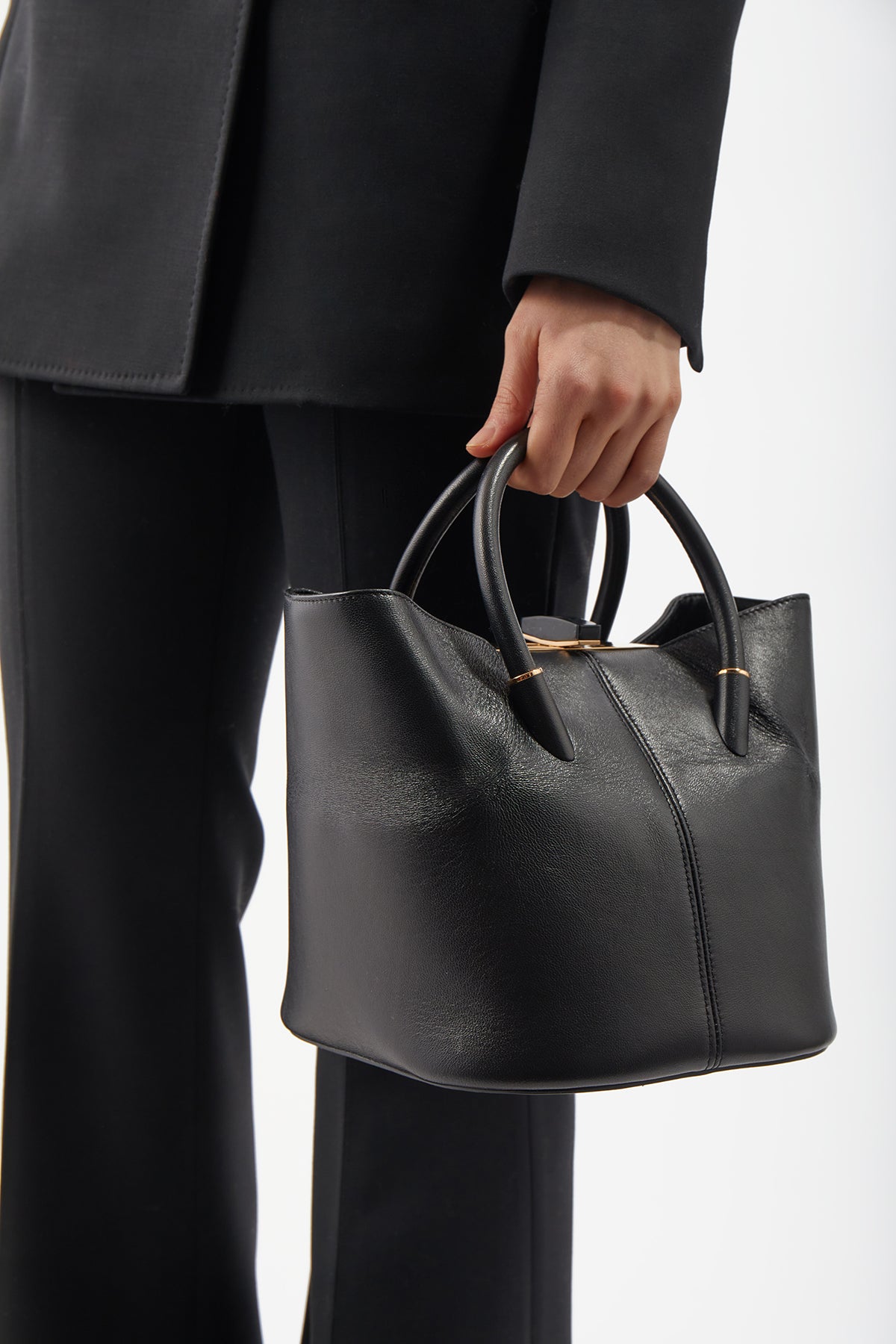 Baez Bag in Black Leather