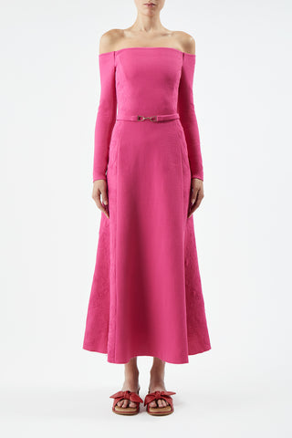 Embroidered Carole Dress in Virgin Wool