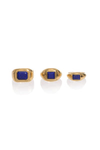 Small Ring in 18K Gold & Lapis Stone