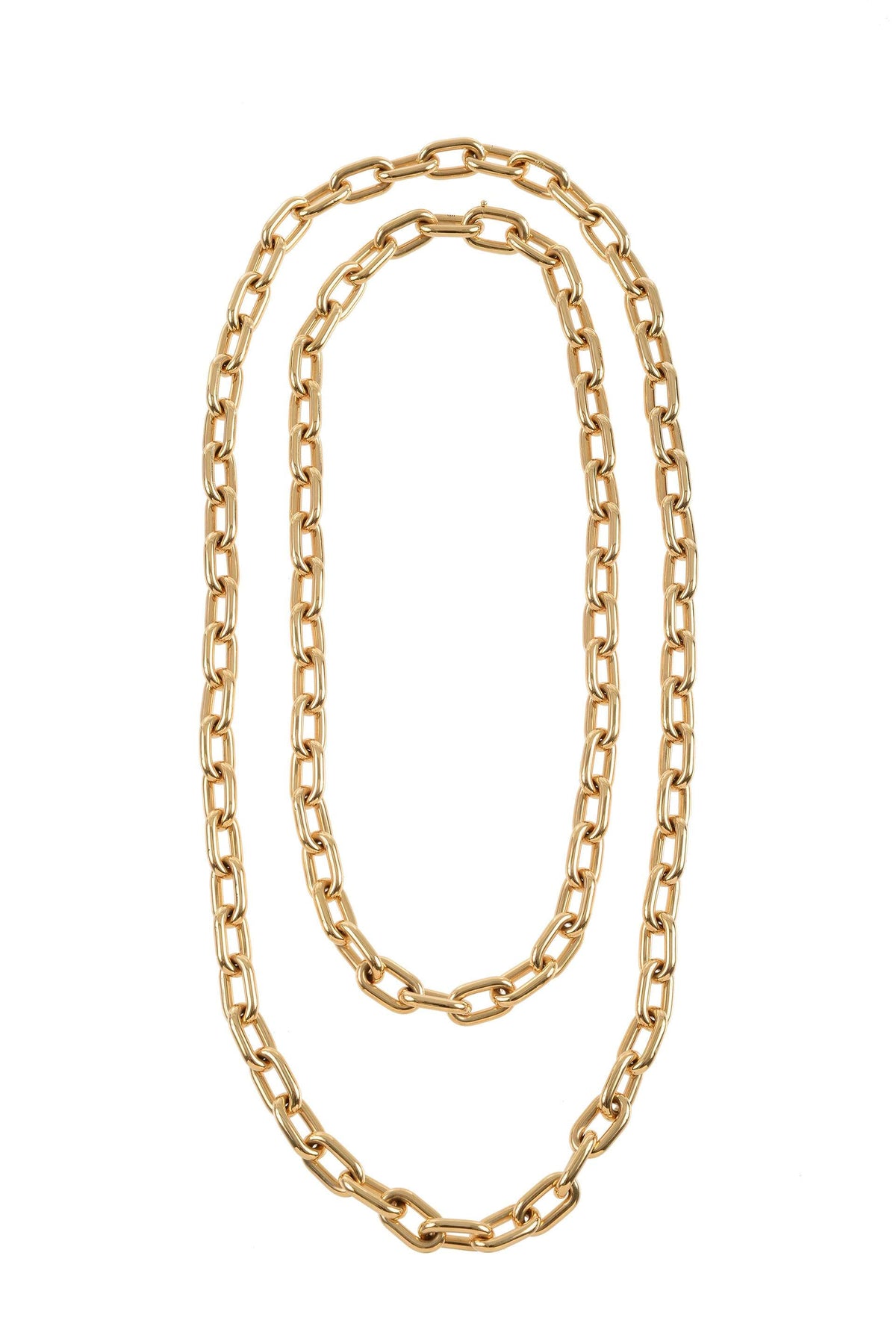 Long Chain Necklace in 18K Gold
