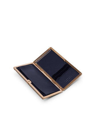 Callas Clutch Bag in Navy Nappa Leather