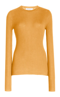 Browning Knit in Fluorescent Orange Silk Cashmere